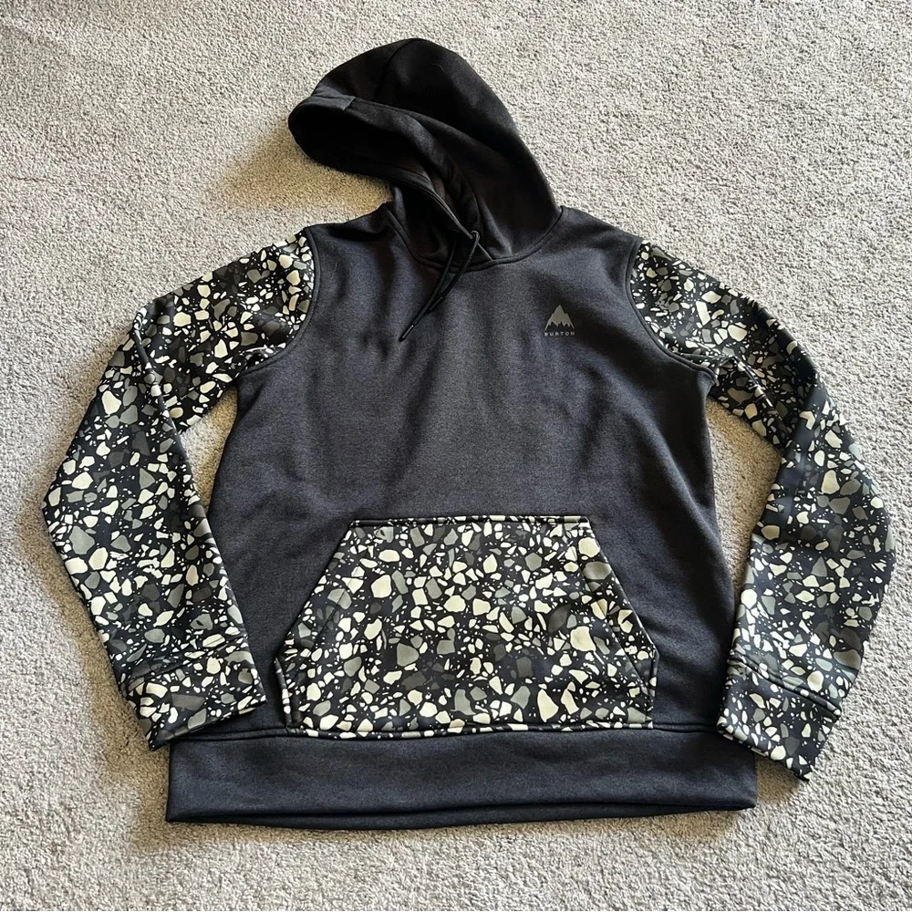 New Burton Women’s Size S Oak Pullover Hoodie Black Heather Sediment - Picture 1 of 3